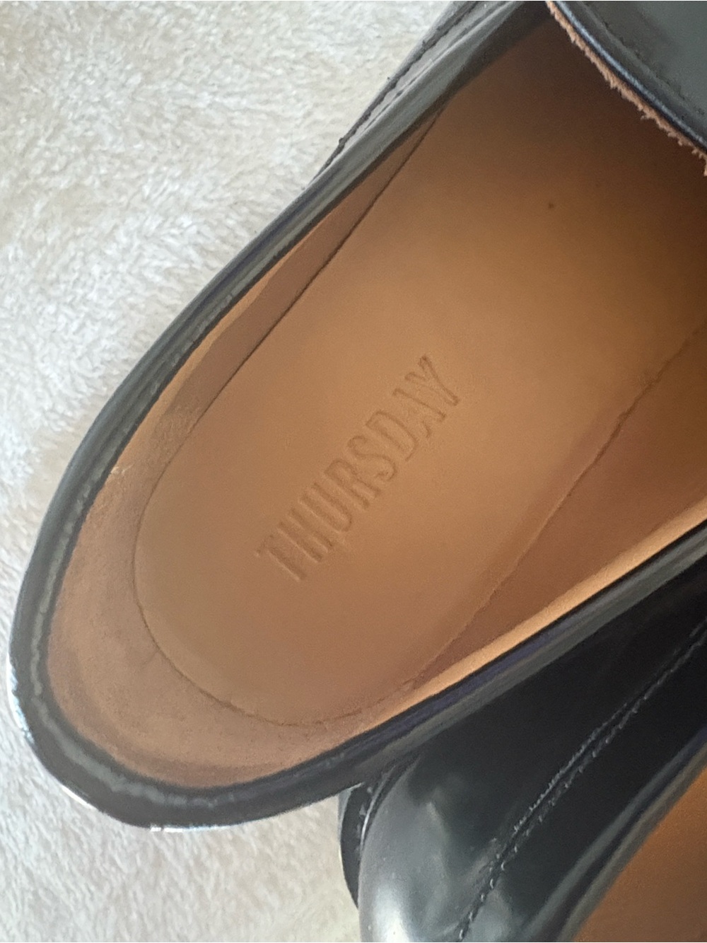 THURSDAY Women’s Black Lug Sole Platform Penny Loafers - Picture 6 of 8